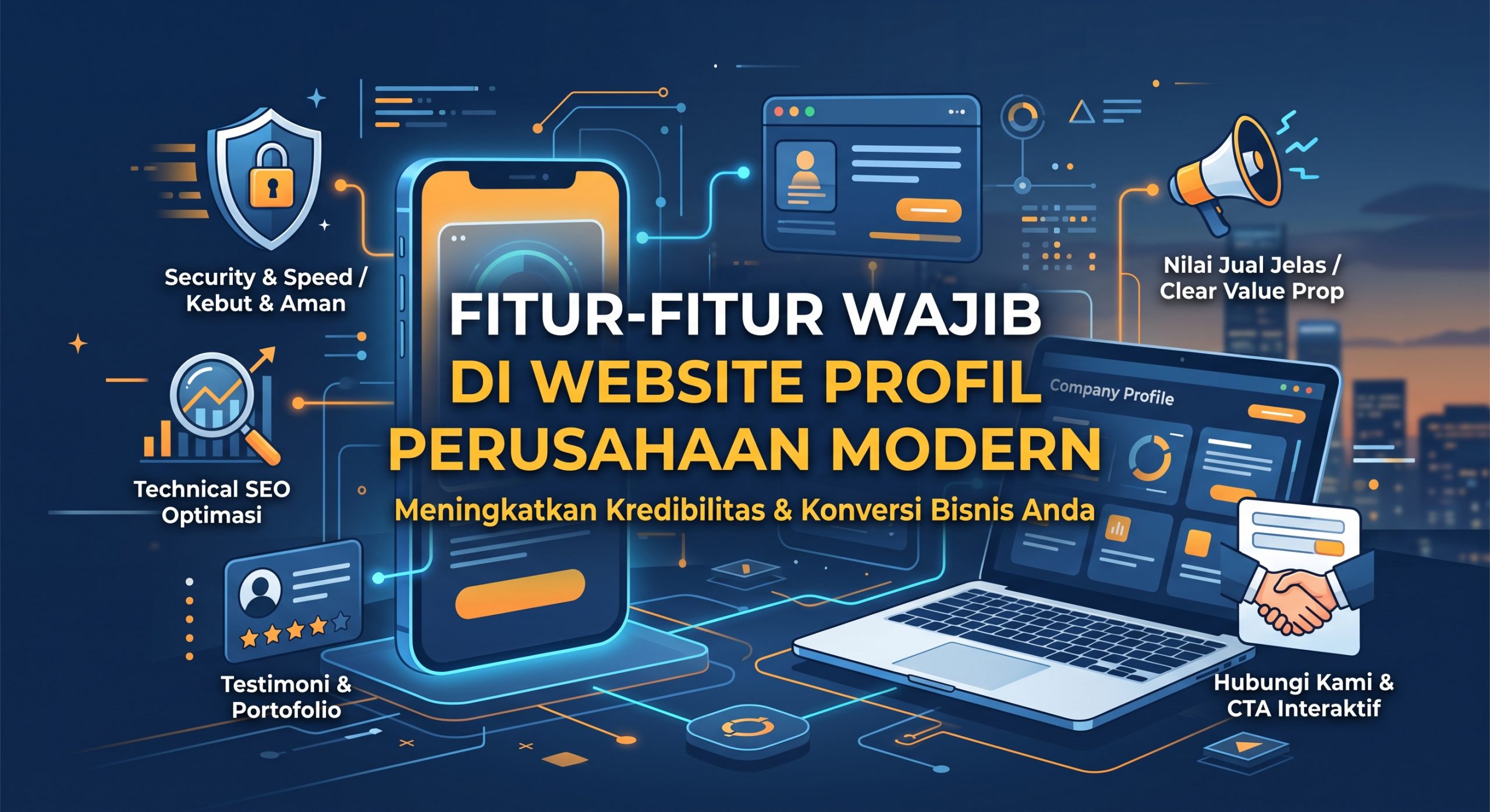 Fitur-Fitur Wajib di Website Profil Perusahaan (Company Profile) Modern